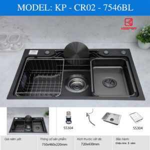 CHẬU RỬA  KP - CR02 - 7546BL