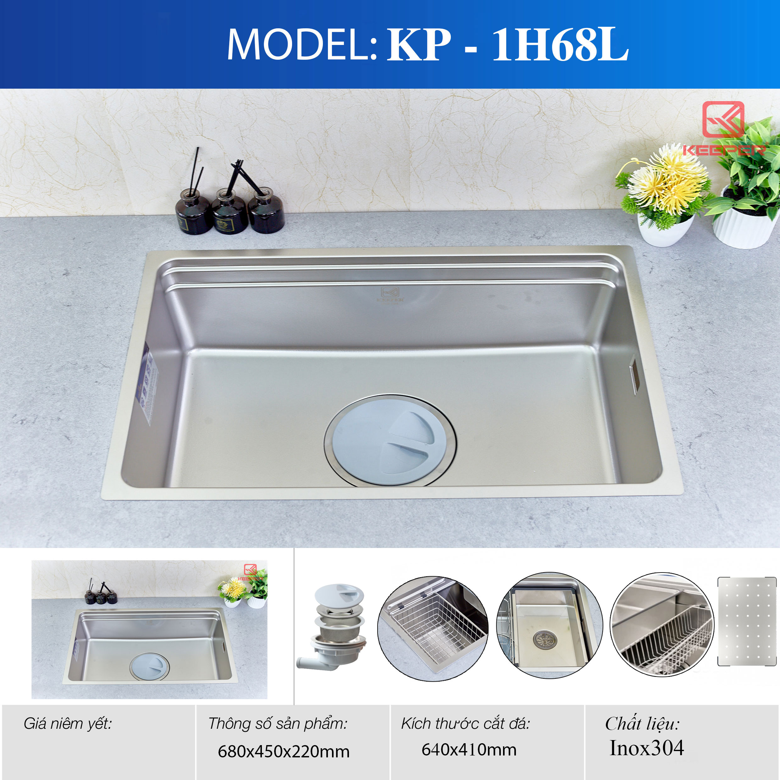 CHẬU RỬA KP - 1H68L